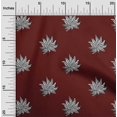 thumbnail image 1 of oneOone Polyester Lycra Fabric Leaves Block Print Fabric BTY 56 Inch Wide, 1 of 4