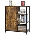 thumbnail image 1 of Costway Storage Cabinet Multipurpose Freestanding Cupboard w/3 Open Shelf & Door, 1 of 10