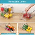 thumbnail image 2 of Vtopmart 6 Pack Stackable Storage Drawers,Clear Acrylic Drawer Organizers with Handles, Easily Assemble Containers for Fridge, Ba, 2 of 7