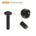 thumbnail image 4 of Unique Bargains Flanged Button Head Socket Cap Screws, 50 Pack M4x20mm 304 Stainless Steel Bolts, 4 of 5
