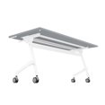 thumbnail image 2 of Flip-Top Table 63" W x 31 1/2" D - Snow White frame - Soft Gray top, 2 of 6