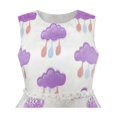 thumbnail image 4 of Girls Dress Purple Raining Cloud Ruffle Skirt Party 4 Years, 4 of 8