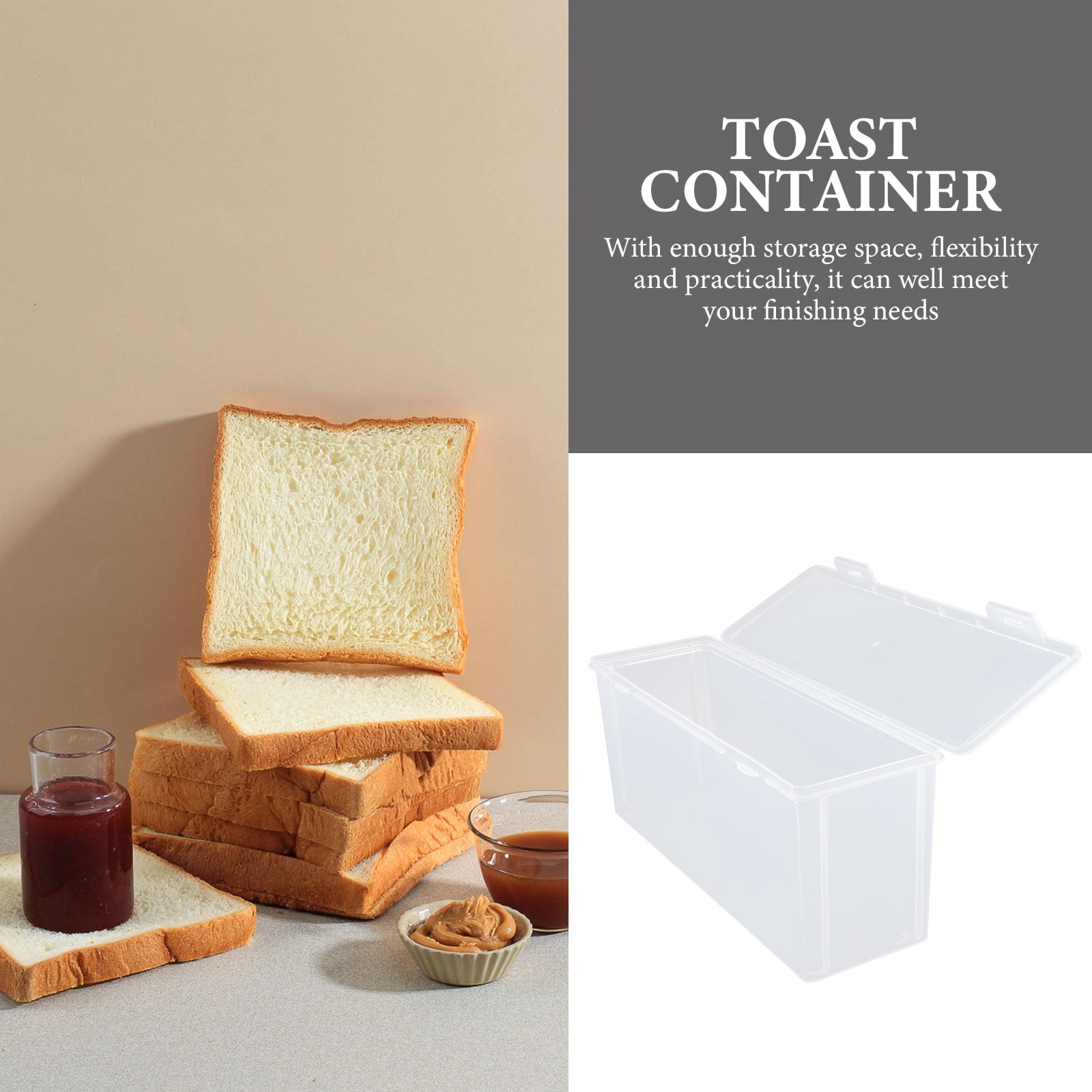 PTOOTP Toast Crisper 1Set For Cafes Modern Simple Design Fresh Keep Box