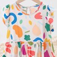 thumbnail image 4 of hengsof Girls' Flying Sleeve Printed Summer Dress, Fashionable Pattern Casual Dress, Comfortable Round Neck Cute Princess Dress, 4 of 5