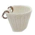 thumbnail image 2 of Almencla Kids Bike Basket Front Handlebar Basket Handwoven Multi Purpose Fits Most Bikes White, 2 of 8