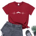 thumbnail image 2 of EQWLJWE Femmes Tops Oversize Graphique Print Tee-Shirt en Vrac Manches Courtes Col Rond Épaule Décontractée Tee-Shirt Dégagement, 2 of 3
