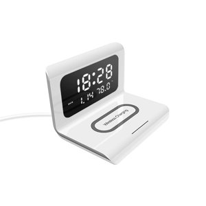 Wweixi Réveil Chargeur sans fil rapide et chargeur sans fil lumière de nuit pour lit