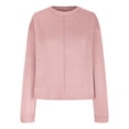 thumbnail image 4 of Timegard Womens Sweaters Crewneck Long Sleeve Knit Pullover Fall Winter Casual Loose Solid Color Tops, 4 of 5