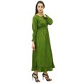 thumbnail image 3 of Bimba Robe Maxi Longue Décontractée en Coton pour Femme à Taille Smockée, 3 of 8