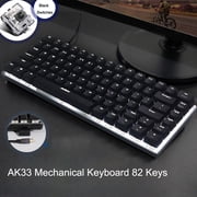EGNMCR Keyboard Gaming Keyboard AK33 Mechanical Keyboard Blue Black 82-Keys Backlit Gaming Keyboard keyboard keyboard