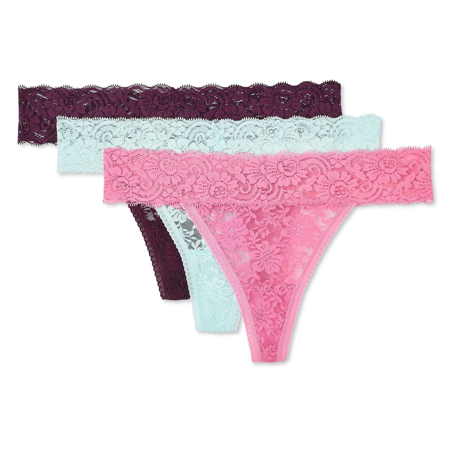 George Women's Lace Thongs 3-Pack
