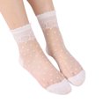 thumbnail image 1 of MIASHUI Chaussettes à Pois Transparents pour Femmes Chaussettes Transparentes Chaussettes Respirantes Chaussettes Basses pour Femmes Chaussettes d'Été Mode Blanc, 1 of 3