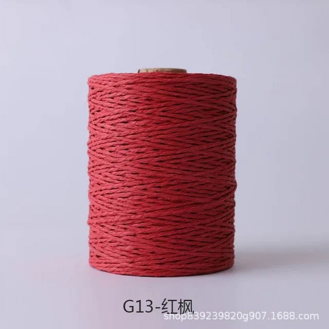 280 Meter Colorful Threads Natural Raffia Straw Yarn for Bag Handbag Cushion Basket Hat Knitting Material Crochet Yarn Handcraft