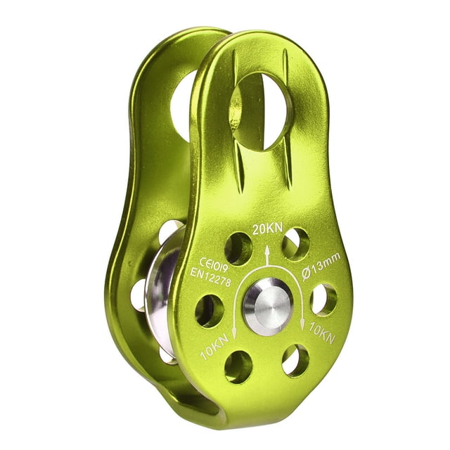 Aluminium Alloy Climbing Pulley Block, Heavy Duty, With 1000kg Pull Strength, Suitable for 8-12mm Rope, for Climbing, Hauling, Transporting