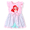Rose, variante sur Princesse Disney Barboteuse pour Tout-Petites Filles Combinaison Graphique Raiponce avec Jupe en Tulle Robes Manches à Volants Tenues d'Été Tailles 2-6T