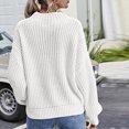 thumbnail image 4 of Yuyuzo Chandails pour Femmes Manches Longues Col Rond Pull Tricoté Automne Hiver Décontracté Couleur Unie Chandails, 4 of 6
