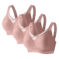 thumbnail image 2 of Kyusrd Plus Size Cut-Off Seamless Bra For Women'S 3Pcs Supportive Full Coverage Wireless Bralette Bra Adjustable Shoulder Straps Bra Soild Color Everyday Athletic Sport Bra, 2 of 9