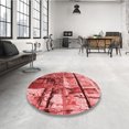 thumbnail image 4 of Ahgly Company Tapis d'Aire Intérieur Lavable à la Machine, Carré, Transitionnel, Rouge, 8 Pieds Carré, 4 of 7