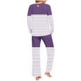 thumbnail image 4 of Rbaofujie Robe pour Femmes Ensemble de Pyjama Décontracté à Imprimé Dégradé Haut et Pantalon Pyjamas d'Automne, 4 of 6