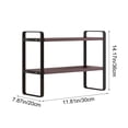 thumbnail image 3 of Double-Tier Desktop Storage Shelf Student Desk Organizer Office Computer Desk Tiered Cabinet, 3 of 6
