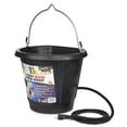 thumbnail image 3 of Farm Innovators FB-80R Rubber 3 Gallon Flat Back Heated Bucket, 70 Watt, Black, 3 of 12