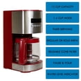 thumbnail image 3 of Kenmore Aroma Control Programmable 12-cup Coffee Maker, Red/Stainless, 3 of 9