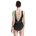 thumbnail image 2 of RUNQHUI Ladies Rhinestones Rhythmic Gymnastics Leotard Sleeveless Ballet Bodysuit Figure Skating Green XXL, 2 of 7