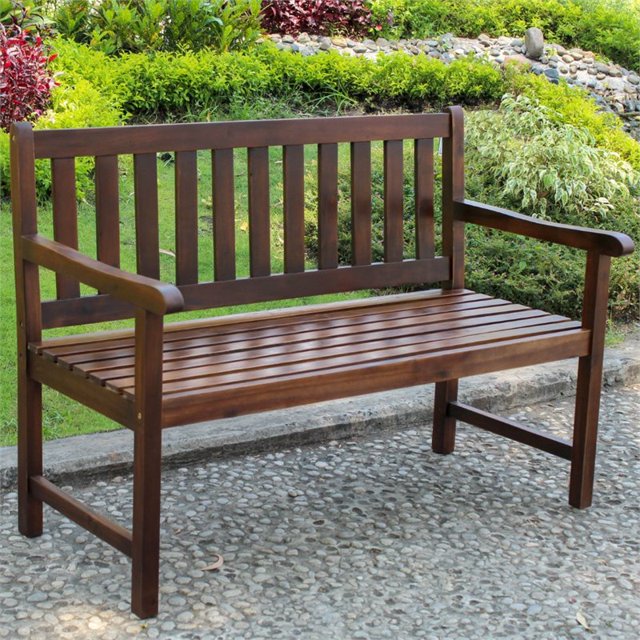 Highland 48-inch Acacia Garden Bench