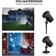 thumbnail image 3 of Christmas Snowflake LED Projector Lights, Rotating Snowfall Projection with Remote Control, Indoor Outdoor Snow Falling Projector Waterproof, White Snowfall Projector Lamp for Halloween Xmas Party, 3 of 9