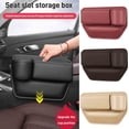 thumbnail image 3 of Black Car Passenger Side Seat Gap Storage Box Multifunctional Storage Pu Leather Organizer Black B #hj1W8, 3 of 7