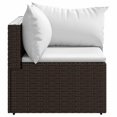 thumbnail image 2 of vidaXL Garden Corner Sofas with Cushions 2 pcs Brown Poly Rattan, 2 of 5