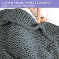 thumbnail image 4 of Chunky Knit Blanket Throw x Hand Knitted Chenille Throw Blanket Small Soft Thick Yarn Cable Knit Blanket Cute Rope Knot Crochet Throw Blankets for Couch Bed Sofa (Light ), 4 of 8