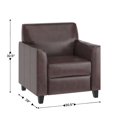 thumbnail image 2 of HERCULES Diplomat Series Brown Leather Chair, 2 of 9