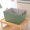 thumbnail image 3 of Jubipavy Clothing Storage Containers Laundry Basket Foldable Laundry Basket Dirty Laundry Basket Protective Sisal Rope Handle For College Dorms Bathroom Bedroom Laundry Hamper, 3 of 6
