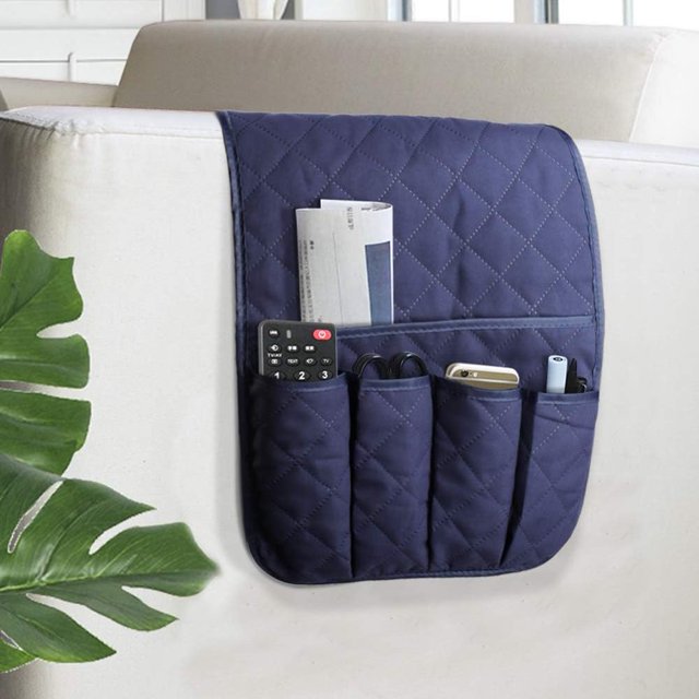 MesaSe Sofa Armrest Organizer Non-Slip Arm Chair Bedside Caddy Storage Organizer for Recliner Couch with 5 Pockets for Cell Phone TV Remote Control Magazines
