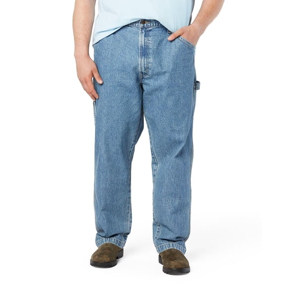 Signature by Levi Strauss & Co. Gold Label Jeans de Charpentier pour Hommes Grande Taille, Signature Indigo Clair, 46W x 30L