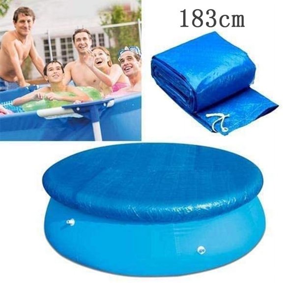 Couverture de Piscine Ronde, pour Piscine hors Terre Ronde d'Extérieur, Installation et Cadre Faciles