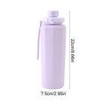 thumbnail image 3 of Outdoor Foldable Sports Water Bottle 600ml - High Temperature Proof Silicone Kettle | Portable Collapsible Design for Camping, Hiking, Sports | With Durable Lifting Rope | Leakproof | Sky Blue, 3 of 6
