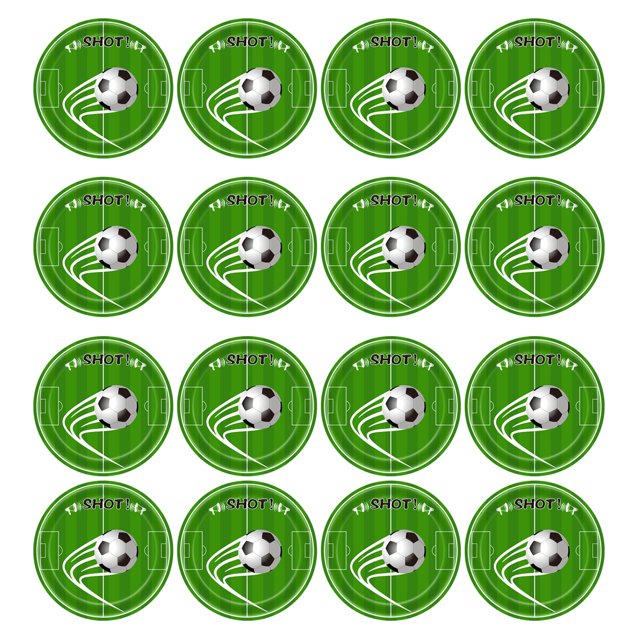Footballs Party Supplies Green Football Ball Theme Paper Cup Plate Tableware