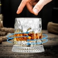 thumbnail image 1 of Crystal Spinning Whiskey Glass with Rotating Base, Elegant 260ml Whisky Glass for Bourbon Scotch, Premium Barware Gift Set for Home Bar Display Cocktail Party, 1 of 6