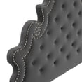 thumbnail image 2 of Diana Tufted Performance Velvet Full Queen Headboard Charcoal, 2 of 11