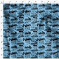thumbnail image 4 of Soimoi Blue Poly Georgette Fabric Mountains & Text Print Fabric by the Yard 42 Inch Wide, 4 of 5