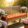 thumbnail image 4 of Linnome Coussin de Balançoire d'Extérieur Imperméable de Rechange pour Meubles de Porche et de Patio, Robuste, Résistant aux Intempéries, 19,7 X 39,4 Po, Orange, 4 of 6