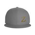 thumbnail image 3 of ZICANCN Alphabet Z Pattern Baseball Caps, Trucker Hats for Men And Women, Adjustable Breathable Flat Caps, Gray, 3 of 6