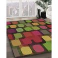 thumbnail image 3 of Ahgly Company Machine Washable Indoor Square Transitional Saffron Red Area Rugs, 5' Square, 3 of 7