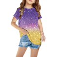 thumbnail image 2 of MeetoTime T-Shirt Graphique à Manches Courtes pour Enfants Tee Décontracté à Col Rond Haut pour Bébés Garçons Filles 3-12 Ans, 2 of 4