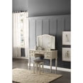 thumbnail image 3 of Poundex Furniture Wood Vanity Set with Mirror and Stool in Cherry Color, 3 of 5