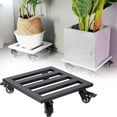 thumbnail image 3 of Pots de Fleurs avec Soucoupe en Céramique, Panier à Plantes Robuste avec Roues 1 Paquet Support Roulant pour Plantes Intérieur Extérieur 13,58 Pieds' Carré pour Plantes avec Roulettes Verrouillables Supporte 400 Lb Jardinière Noir, Pots de Fleurs, 3 of 5