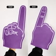 thumbnail image 5 of Purple Foam Hand Glove Sports Fan Cheering Finger Pointing Rally Prop Game Event Enthusiasm Accessory Purple #8684m, 5 of 5