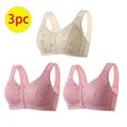 thumbnail image 3 of Bigersell 3 Pack of Sports Bras for Women Snap Front Closure Training Bra Style R-10 Polyester Breathable Padded Bras, 3 of 9